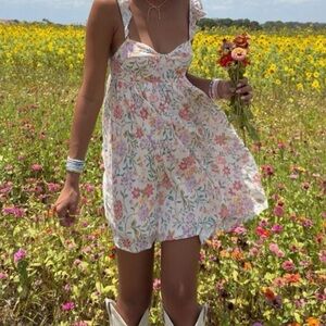 Floral Sundress with Ruffled Straps
